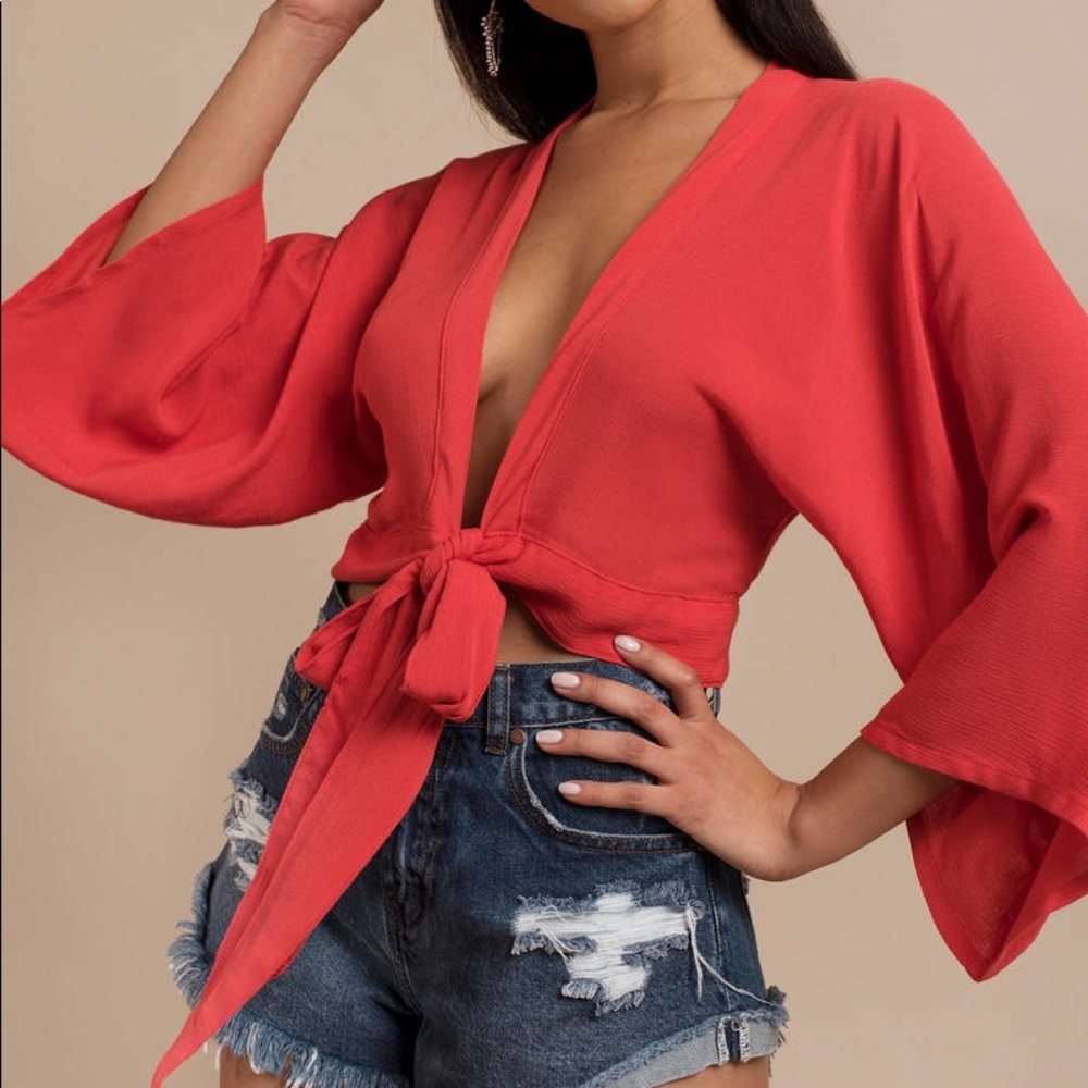 Planet Blue Deep Cut Top